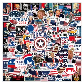 10/30/50/100PCS Trump 2024 Waterproof Graffiti Decal Stickers