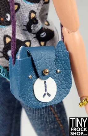 12" Fashion Doll Handmade Blue Bear Handbag