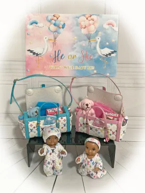 1:6 scale Diaper Bag for Barbie Doll 3" Baby