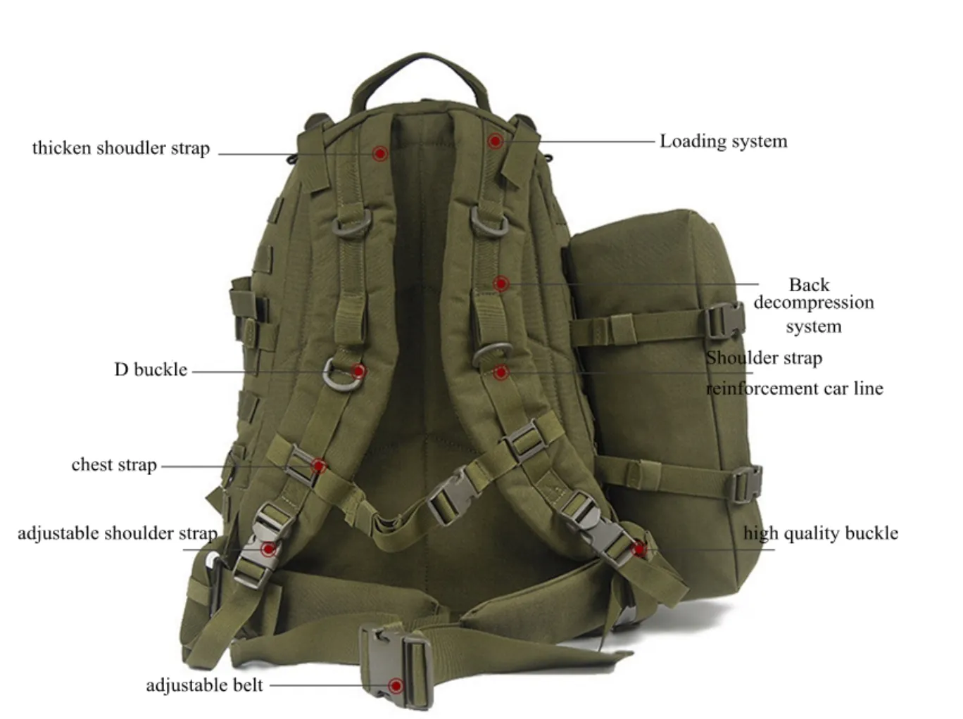 30L Military MOLLE Tactical Army School Backpack