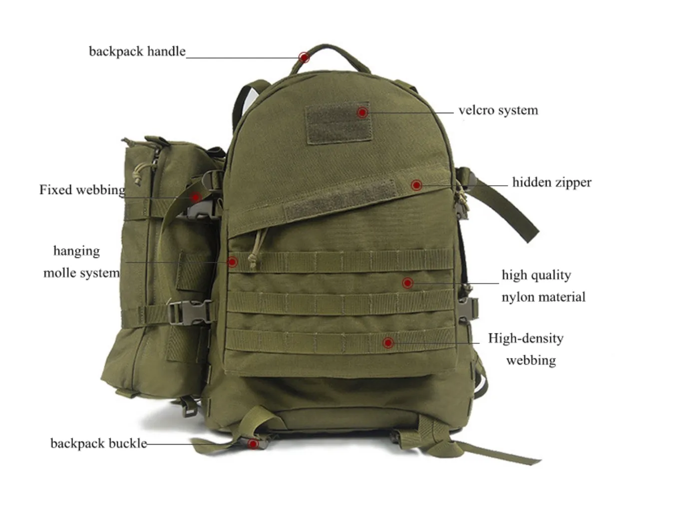 30L Military MOLLE Tactical Army School Backpack