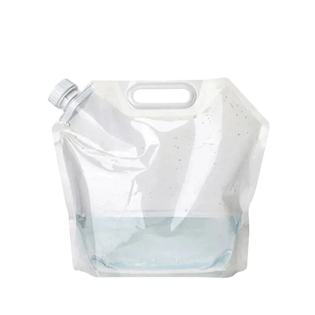 5/10L Portable Water Bag Folding Bucket Water Container Jug Bottle Pouch Outdoor Travel Camping with Handle Camping Supplies