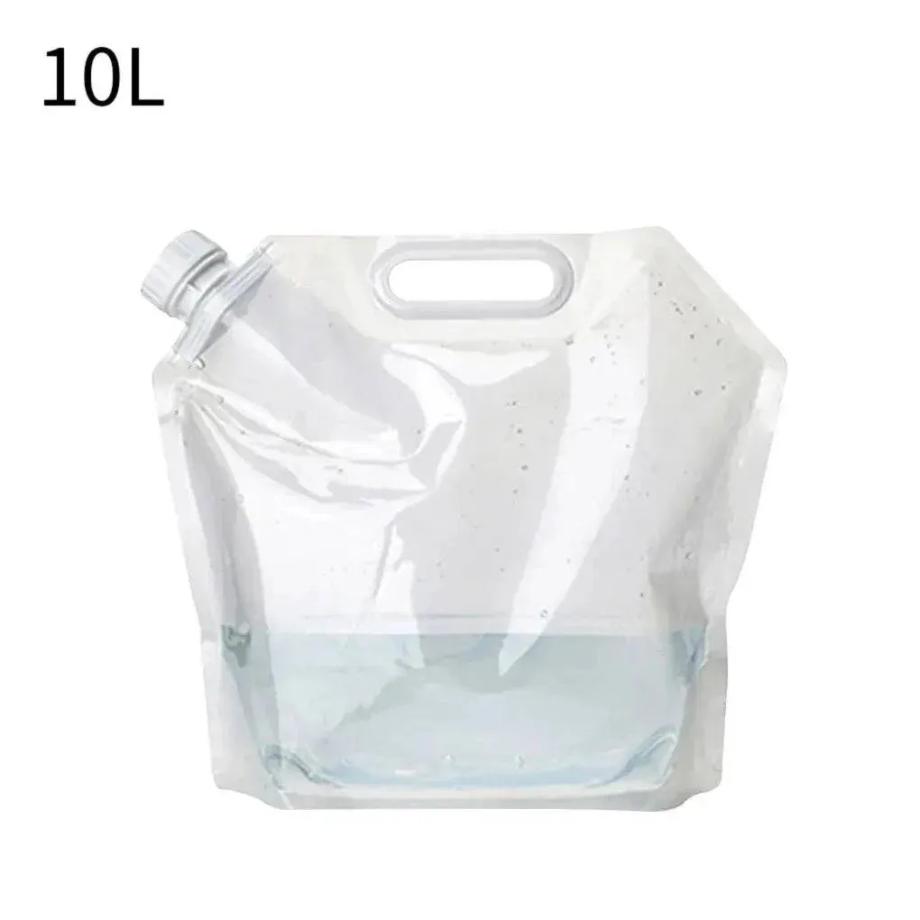 5/10L Portable Water Bag Folding Bucket Water Container Jug Bottle Pouch Outdoor Travel Camping with Handle Camping Supplies