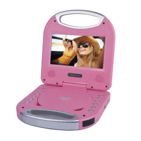 7-In. Portable DVD Player with Earphones, Remote, and Integrated Handle, Pink, PDVD7049