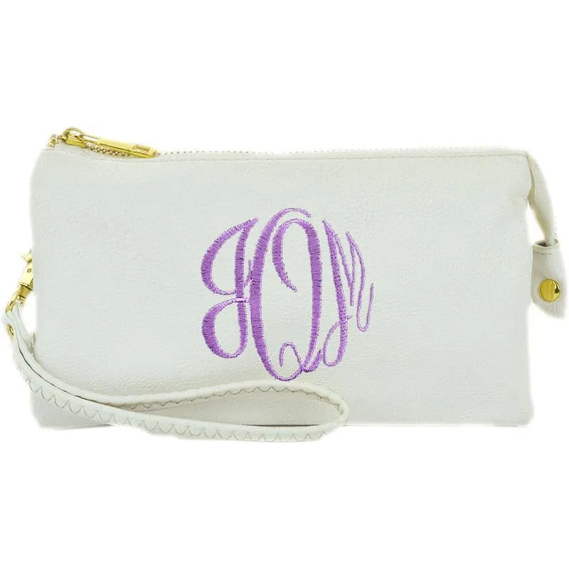 7013 Monogrammable Three Compartments Crossbody Bag