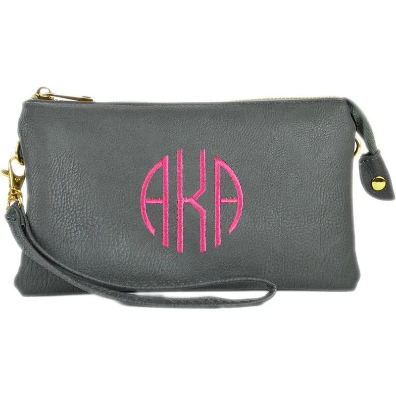 7013 Monogrammable Three Compartments Crossbody Bag