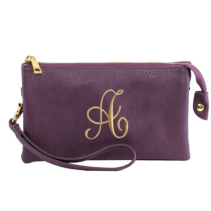 7013 Monogrammable Three Compartments Crossbody Bag