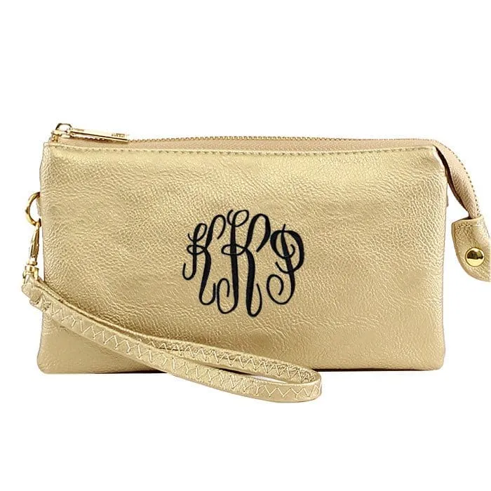 7013 Monogrammable Three Compartments Crossbody Bag