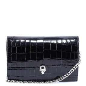 Alexander McQueen Embossed Skull Detail Crossbody Bag