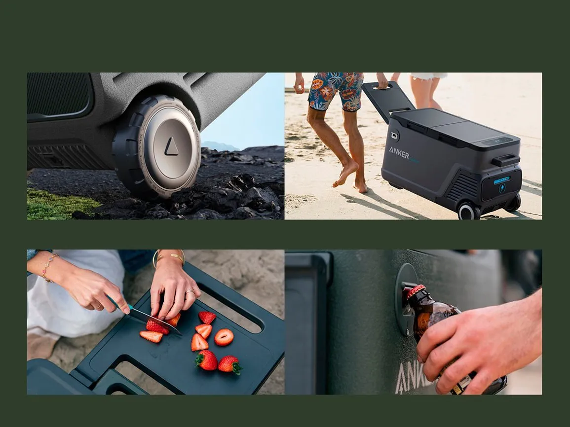 Anker EverFrost Dual-Zone Portable Cooler <b>50</b> with New 299Wh Battery, Powered by AC/DC/Solar