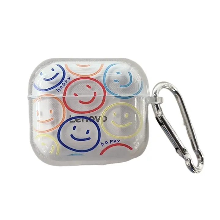 Anymob Earphone Case Colored Smiles For Lenovo HT38 TWS Headphone Case Protective Charging Box