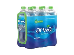 Arwa Bottled Drinking Water 1.5L, Pack of 6