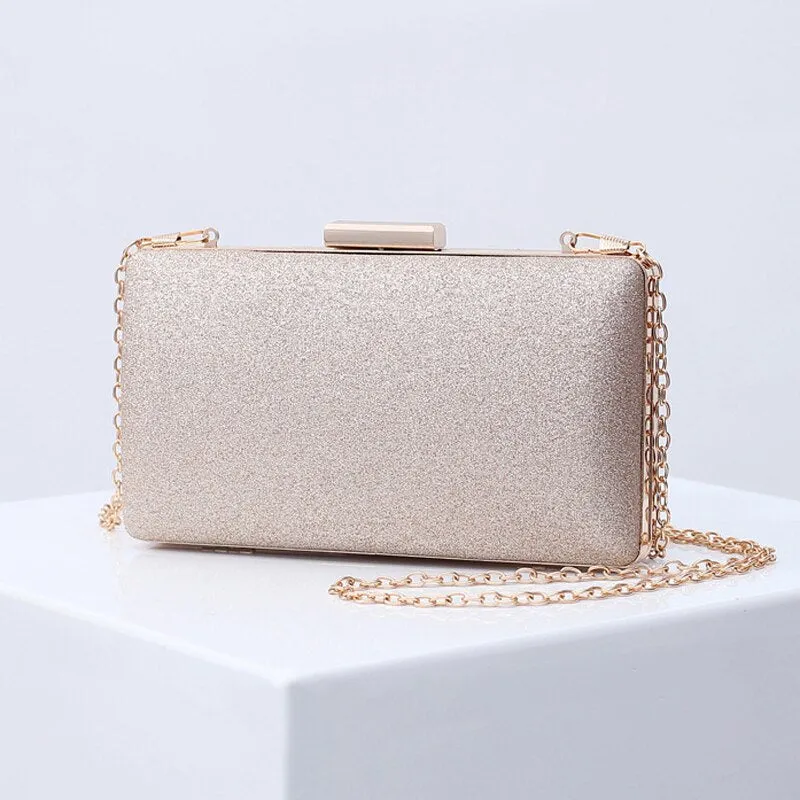 Ashore Shop New Year Luxury Designer Handbag Champagne Purses Evening Clutch Retro Bling Shoulder Crossbody Bag for Wedding