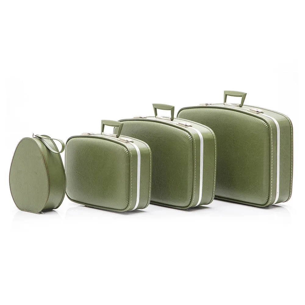 Avocado Green Hat Box Luggage