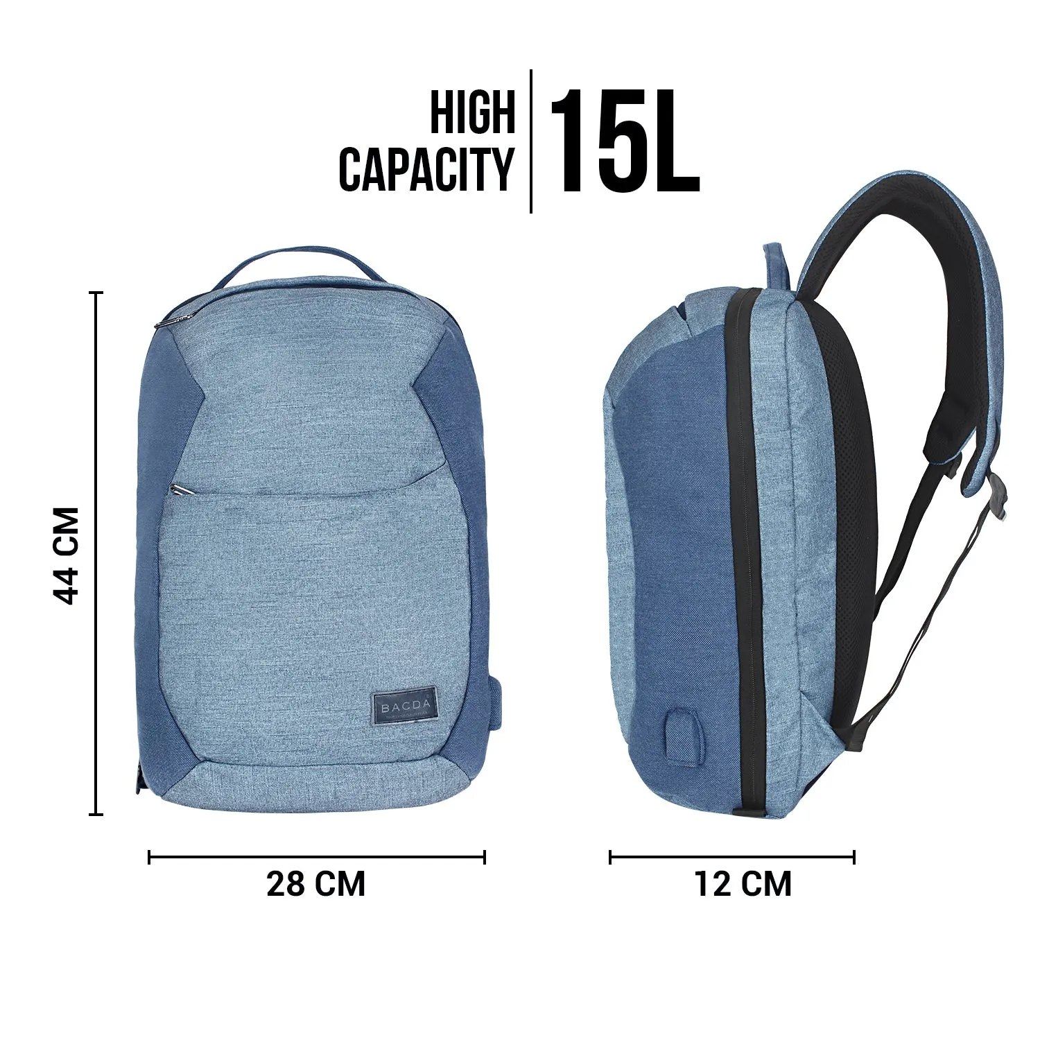 BACDA Tarry Town Blue Backpack