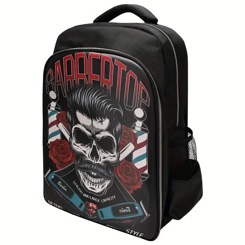 Backpack Barbertop Skull Rose