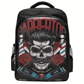 Backpack Barbertop Skull Rose