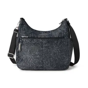 Baggallini Securtex Free Time Midnight Blossom Crossbody Bag (Women's)