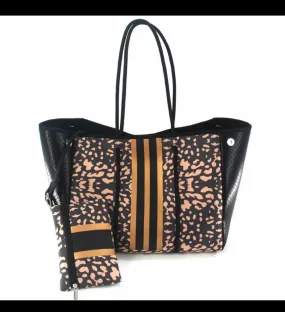 Black and gold neoprene tote set