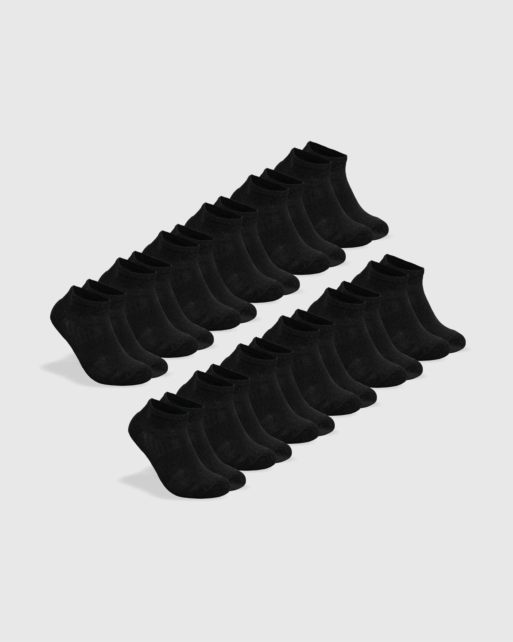 Black Ankle Socks 12-Pack