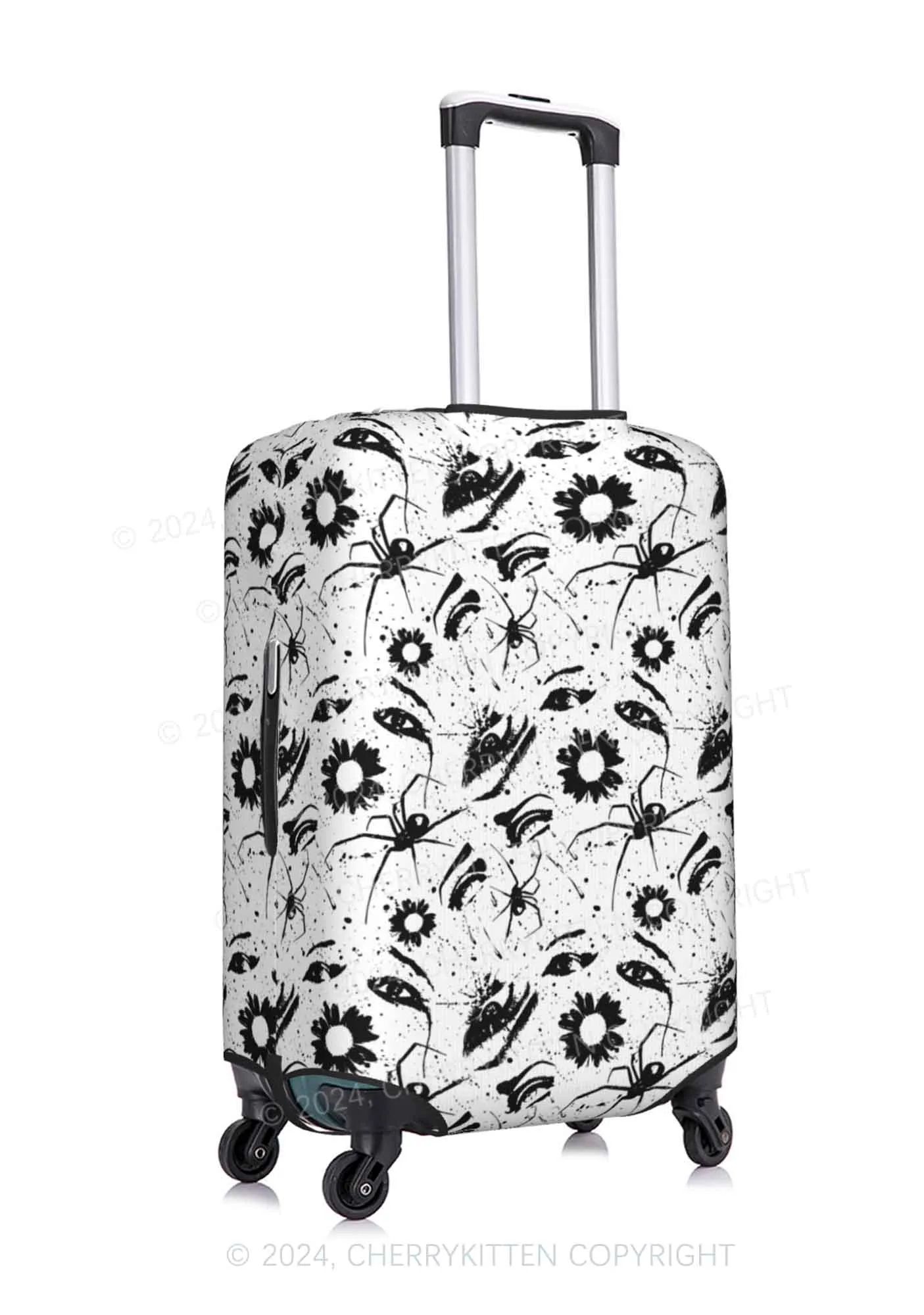 Black Spider Y2K Luggage Cover Cherrykitten