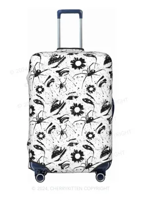 Black Spider Y2K Luggage Cover Cherrykitten