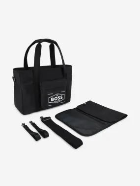 BOSS Baby Logo Badge Changing Bag in Black (42cm)