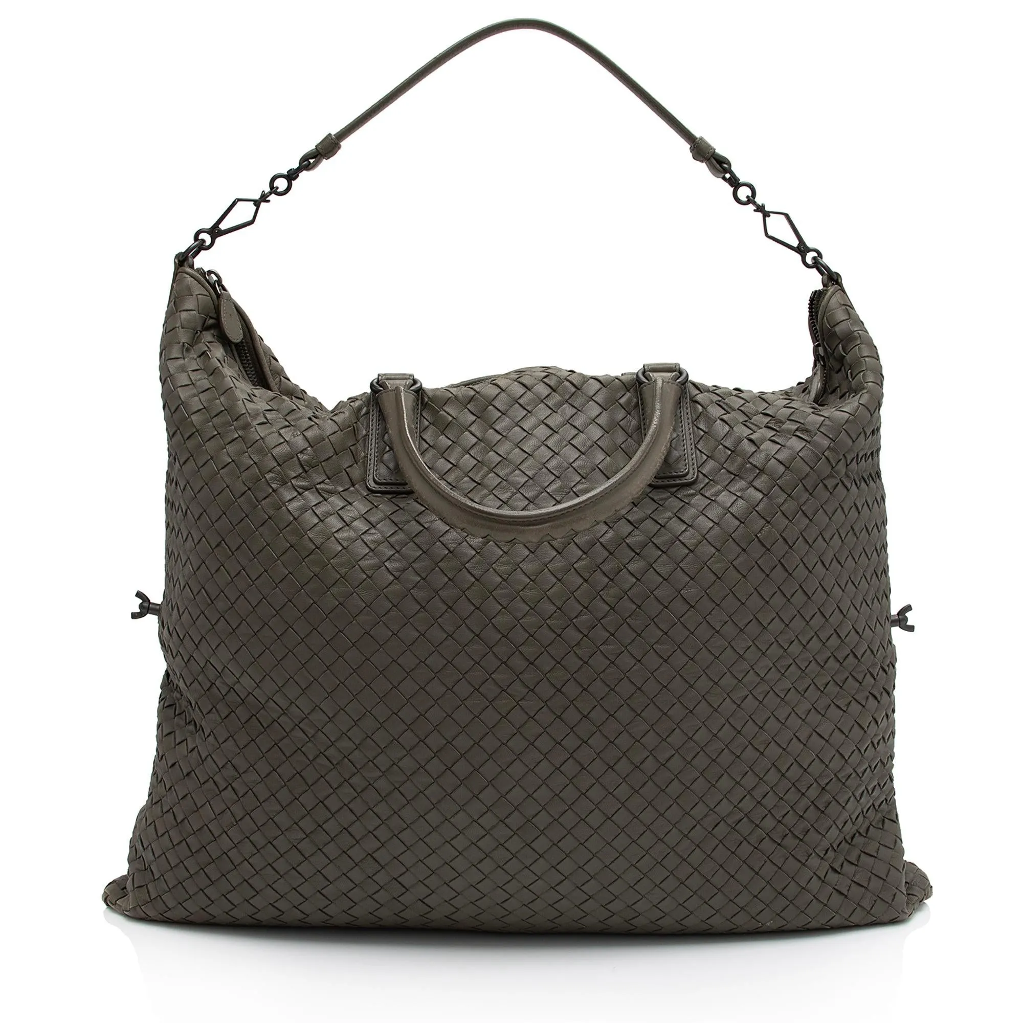 Bottega Veneta Intrecciato Nappa Leather Convertible Maxi Tote (SHF-Ge67HA)