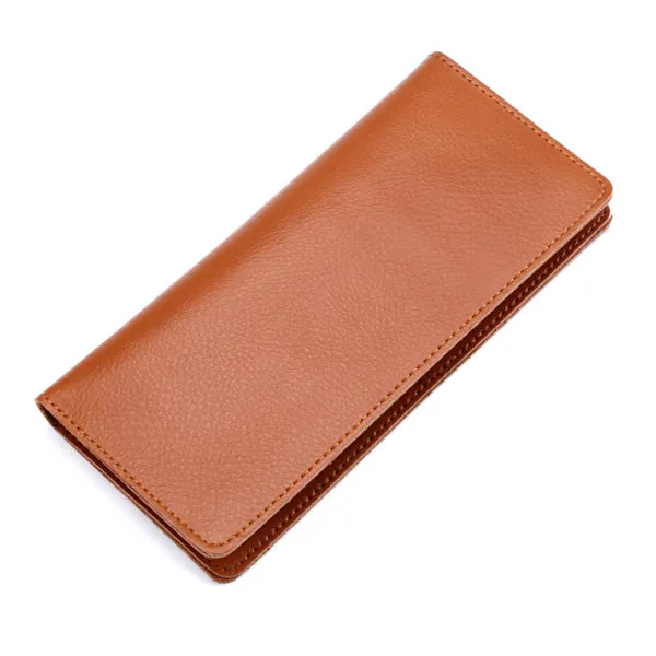 Brown Grained Leather Wallet 棕色真牛皮錢包 CH19054