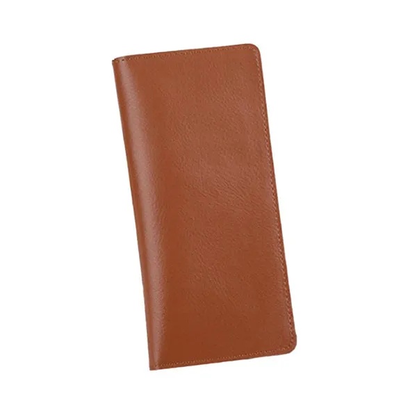 Brown Grained Leather Wallet 棕色真牛皮錢包 CH19054