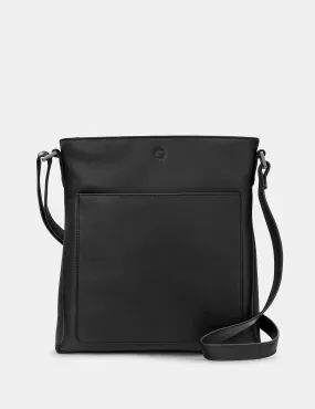 Bryant Black Leather Cross Body Bag