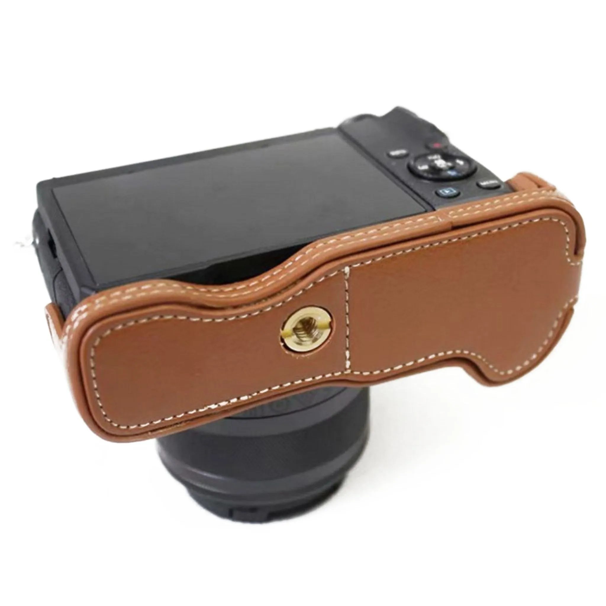 Canon EOS M6 genuine cowhide leather case - Brown