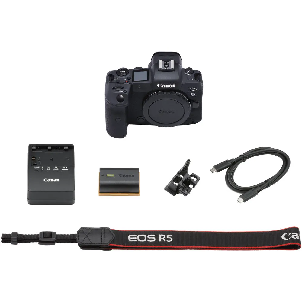 Canon EOS R5 Mirrorless Camera Body Only 4147C002 - Pro Bundle