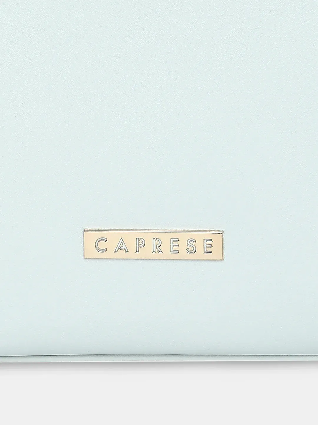 Caprese Margate Small Satchel Solid Faux Leather For Women Light Blue