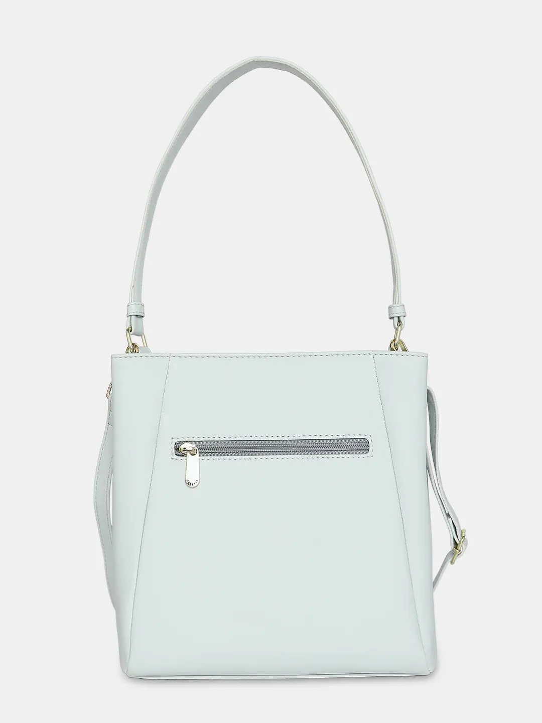 Caprese Margate Small Satchel Solid Faux Leather For Women Light Blue