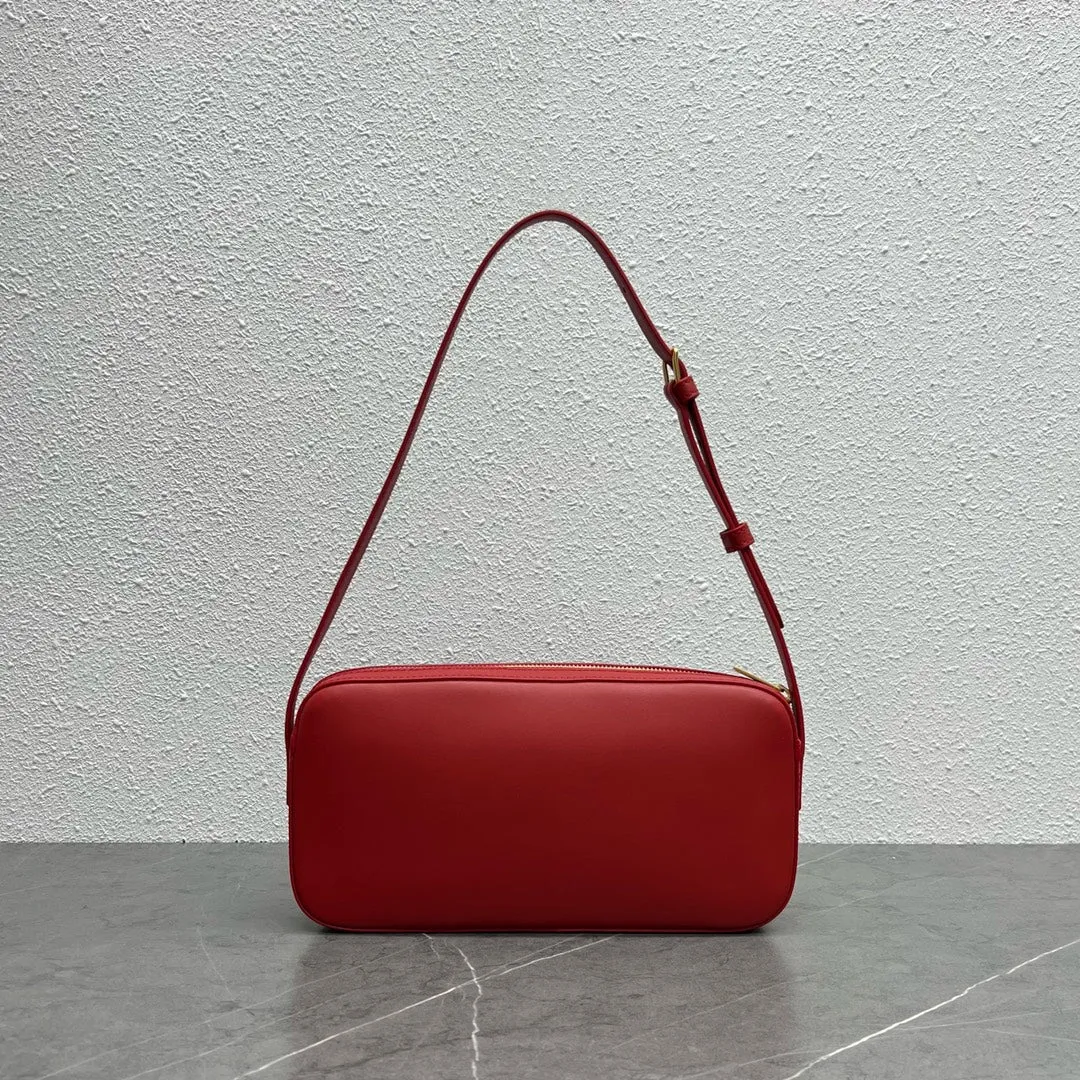 CE Camera Shoulder Bag Cuir Triomphe Red For Women 10in/26cm