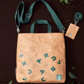 Classic Dupont Paper Crossbody Bag With Card Holder (Starbucks Wizard Bear 2022 Collection) 