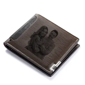 Custom gift PU Leather Custom Photo Wallet