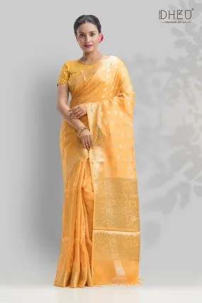 Designer Silk Linen Saree