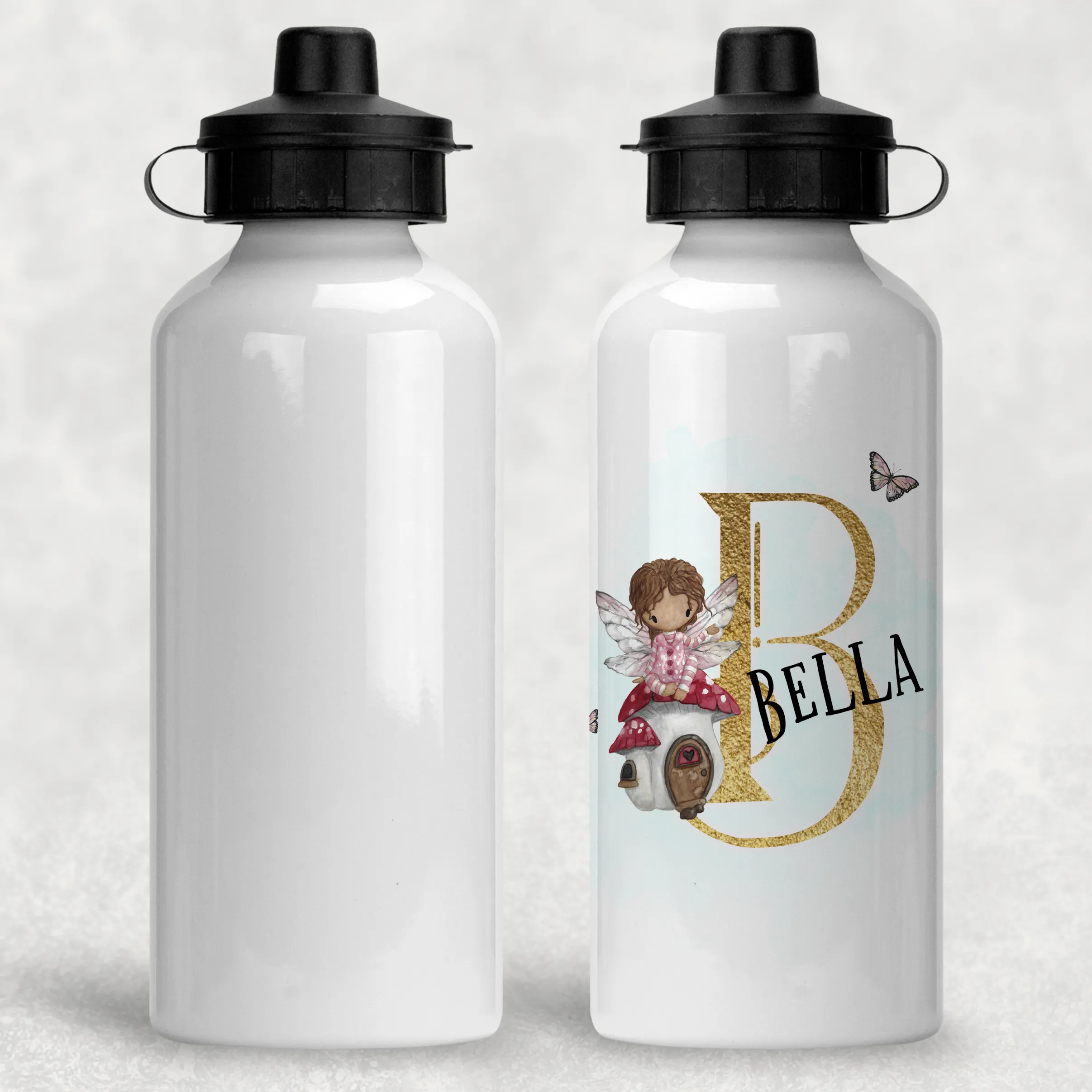 Fairy Alphabet Personalised Aluminium Water Bottle 400/600ml