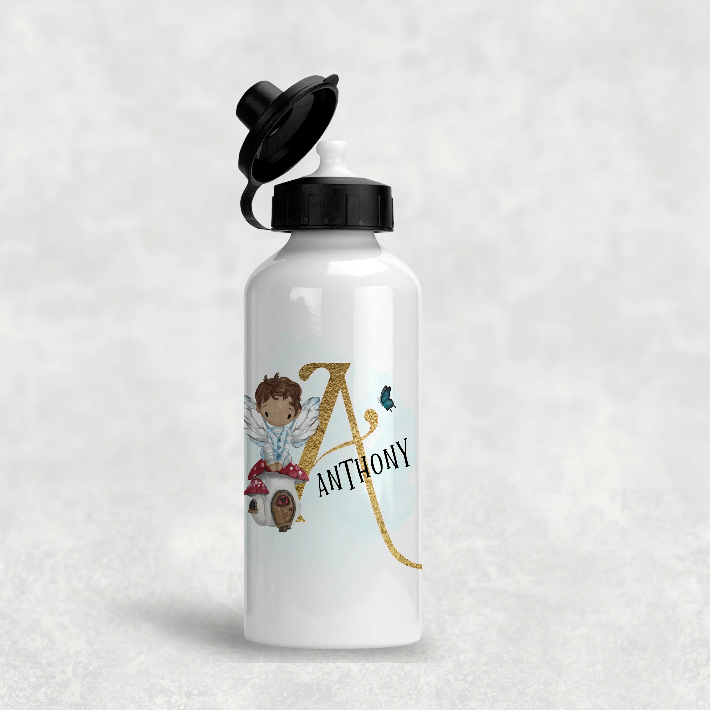 Fairy Alphabet Personalised Aluminium Water Bottle 400/600ml