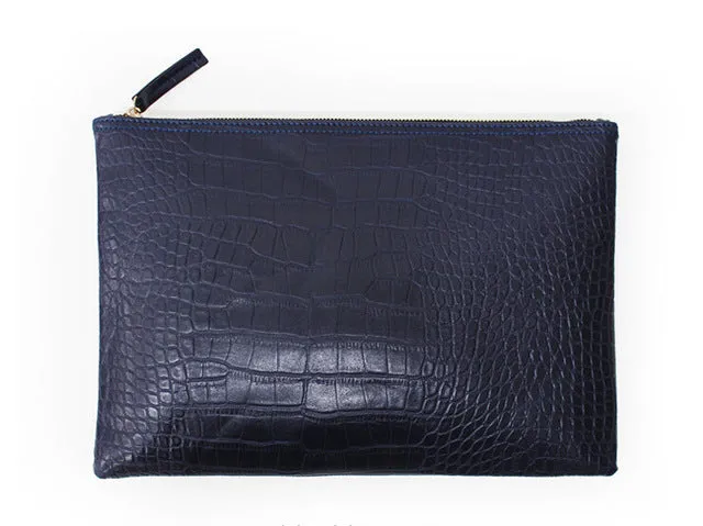 Female Stylish PU Alligator Design Clutch Purses For Mobile