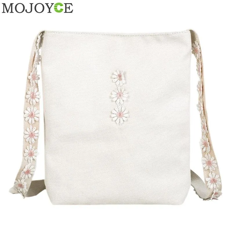 Flower Canvas Tote Foldable Reusable Shopping Bags