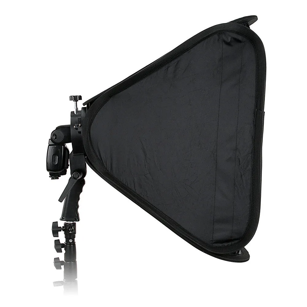 Fotodiox Pro Foldable Softbox with Handled Flash / Speedlight Bracket for both Speedlights and Bowens Mount Light Modifiers