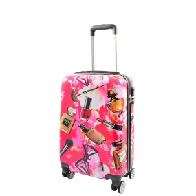 Four Wheels Hard Shell Make Up Print Luggage VIANA