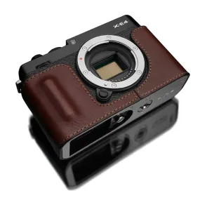 Gariz Brown Leather Camera Half Case HG-XE4BR for Fujifilm XE4, X-E4