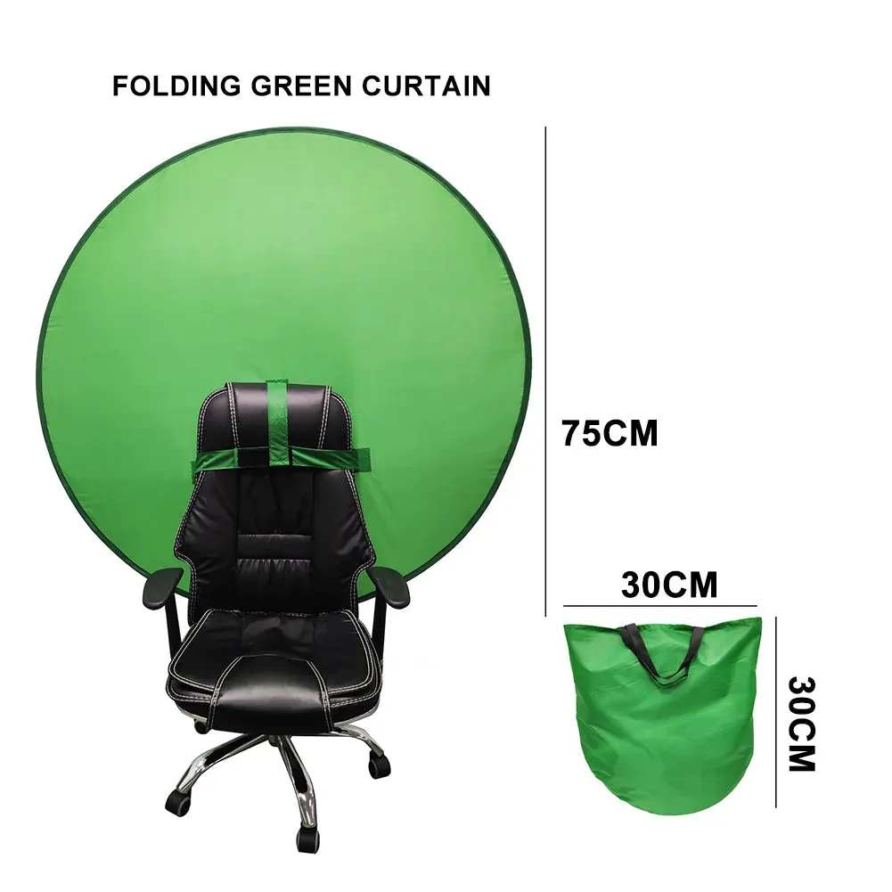 Green Screen Photography Props Portable Back of Chair Mounted Chroma Key Background