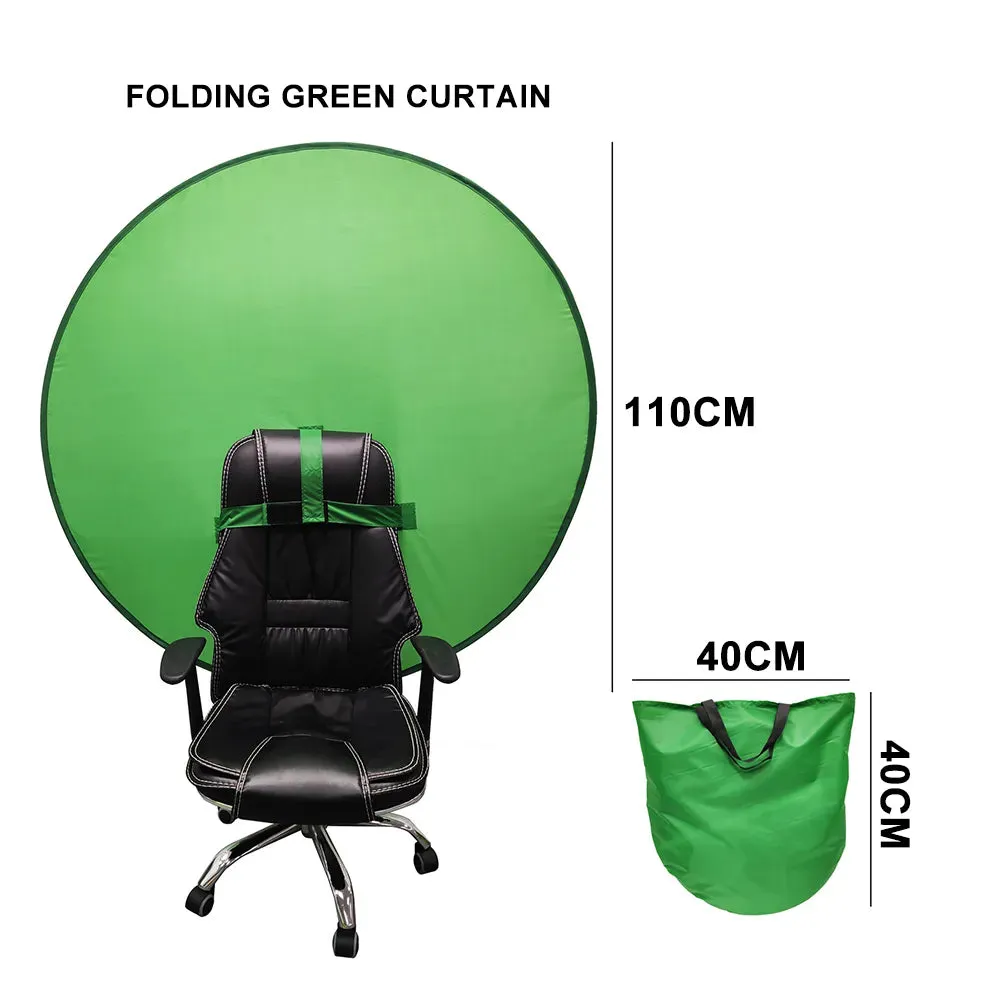 Green Screen Photography Props Portable Back of Chair Mounted Chroma Key Background