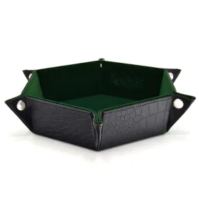 GS Hexagonal Foldable Rolling Tray | Green Dragon Skin