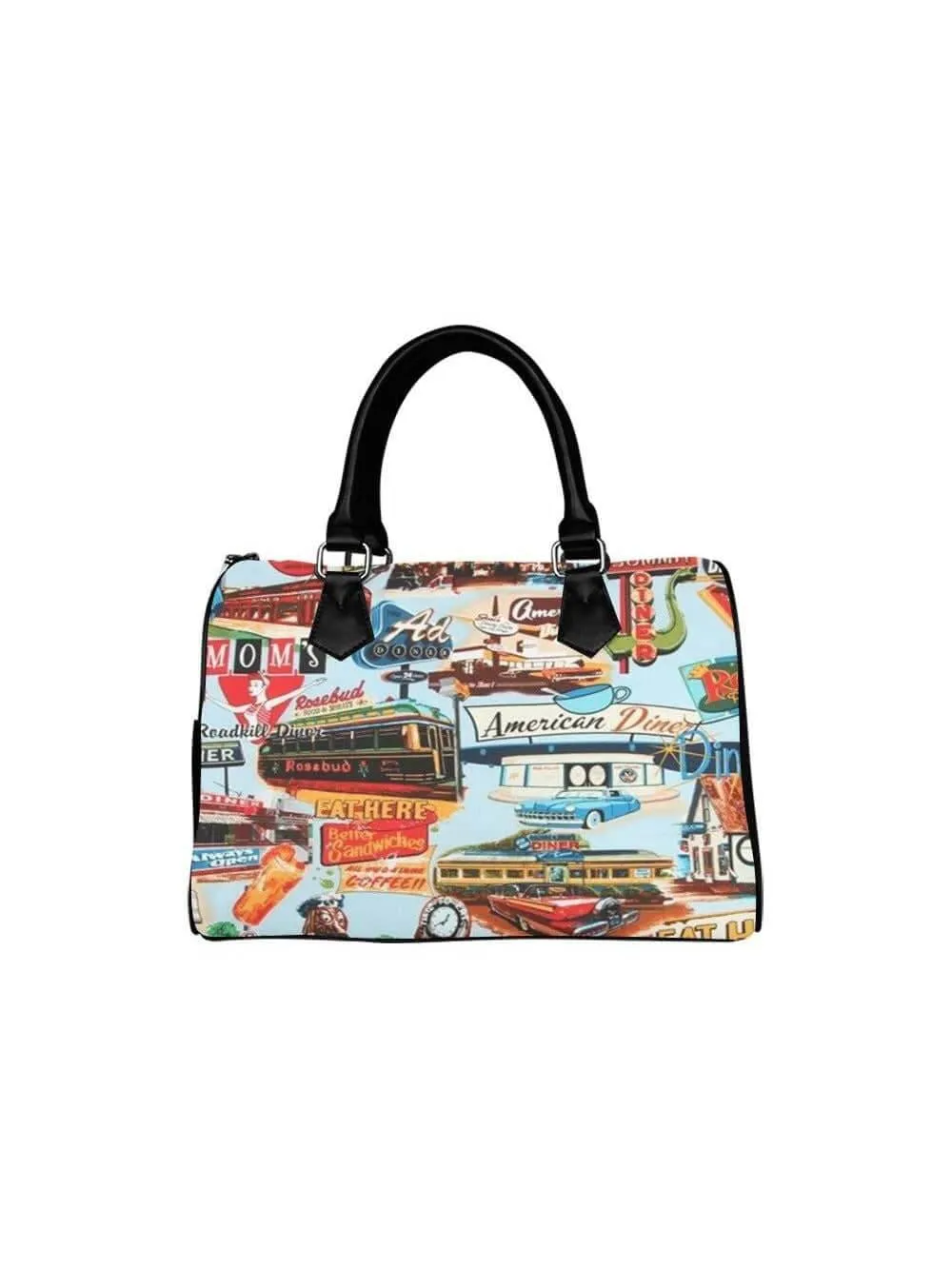 HAPPY DAZE DINER BARREL TYPE HANDBAG